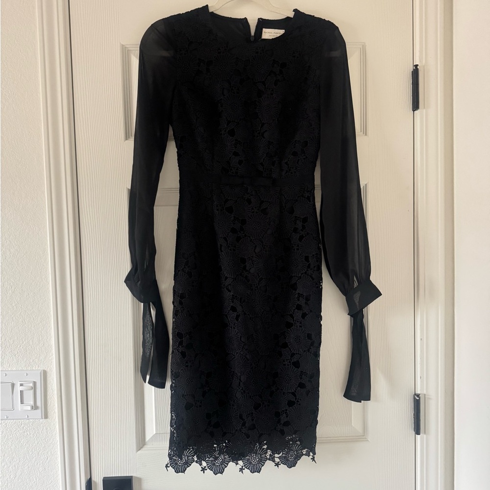 Rachel Parcell Black Floral Lace Dress